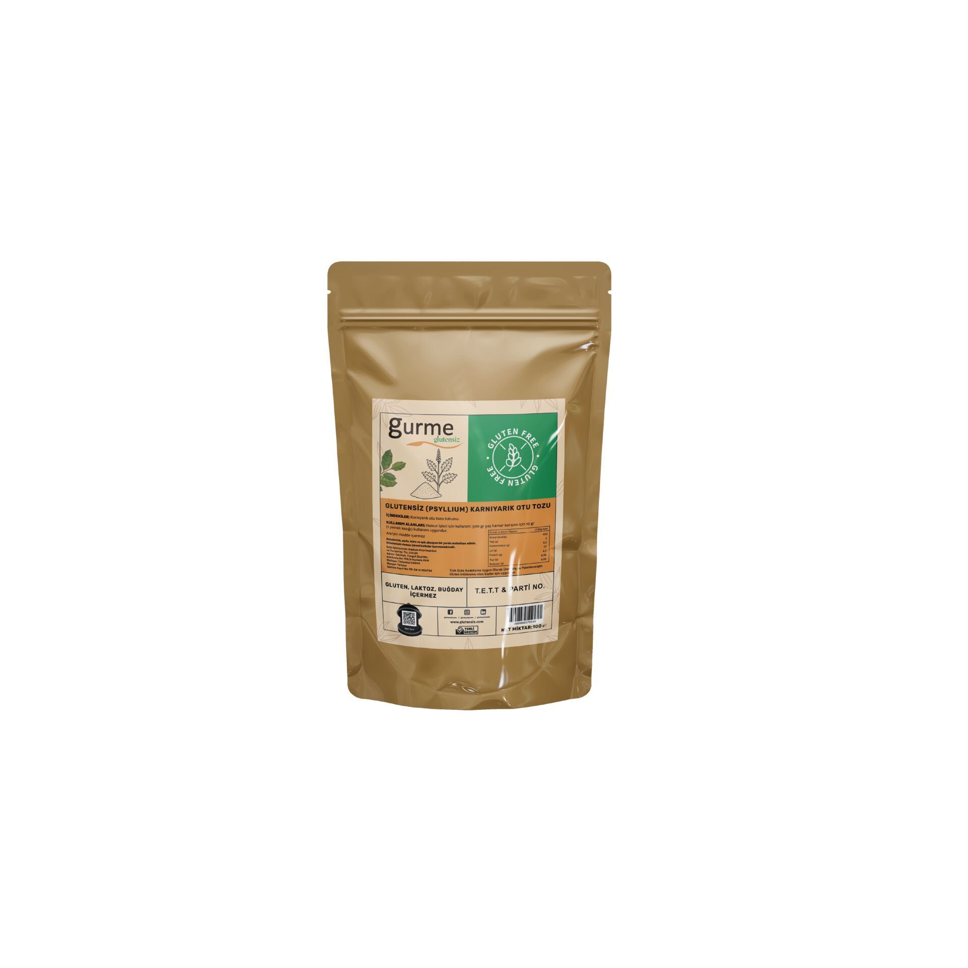 Gurme Glutensiz Karnıyarık Otu Tozu 100 Gr