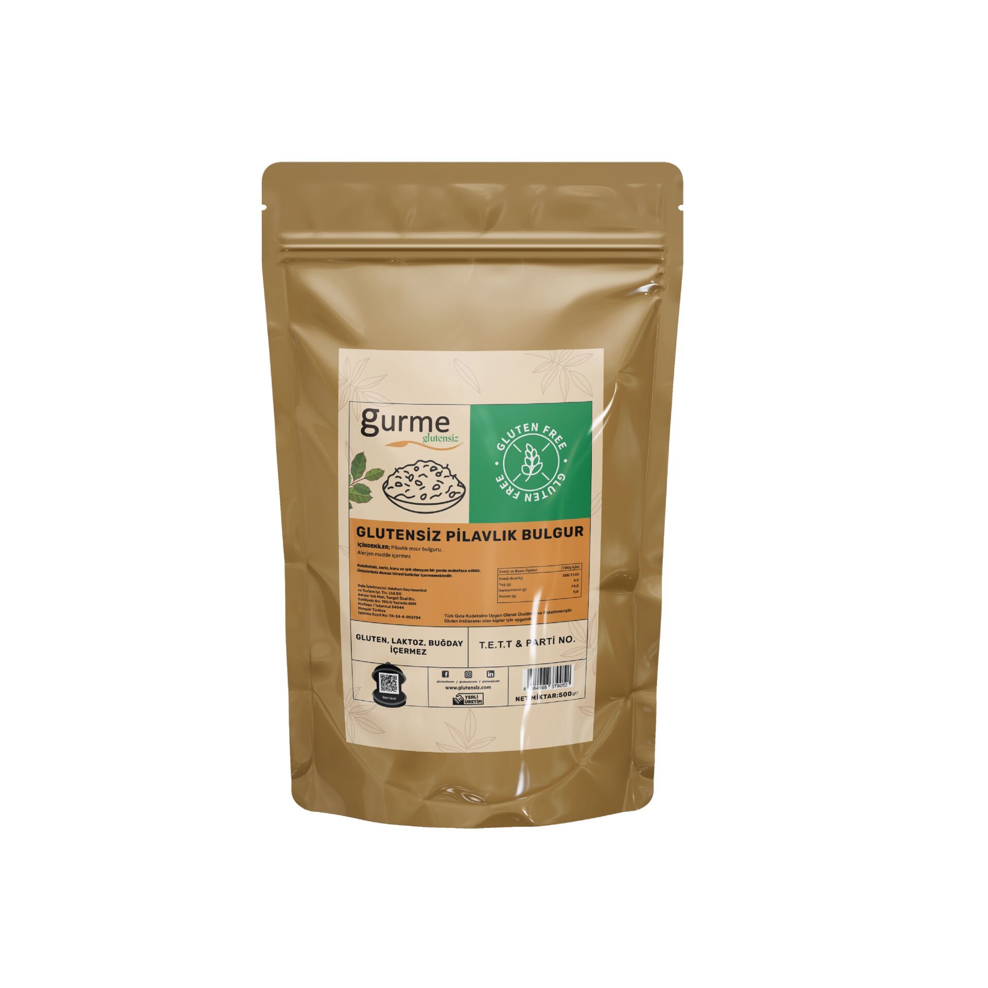 Gurme Glutensiz Pilavlık Bulgur 500 Gr